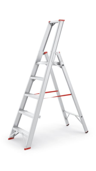Aluminijasta lestev s polico