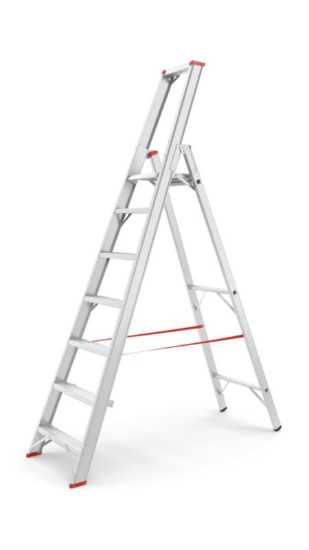 Aluminijasta lestev s polico