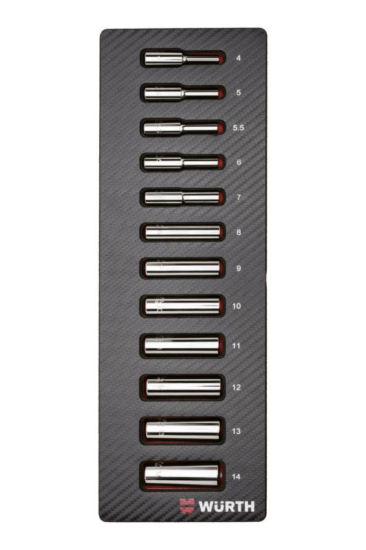 12-delni set dolgih natičnih ključev 1/4" v peni