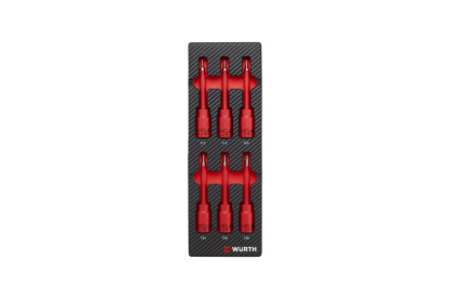 6-delni set dolgih natičnih ključev 3/8" v peni