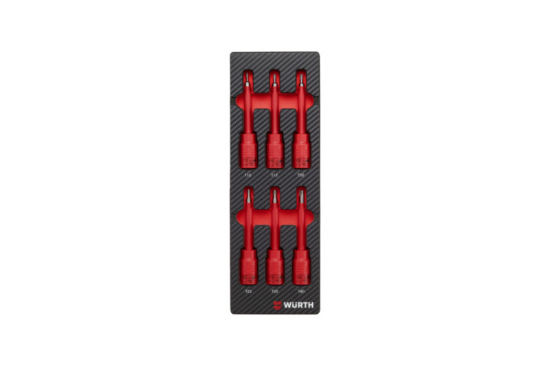 6-delni set dolgih natičnih ključev 3/8" v peni