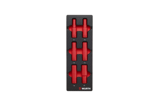 6-delni set dolgih natičnih ključev 3/8" v peni