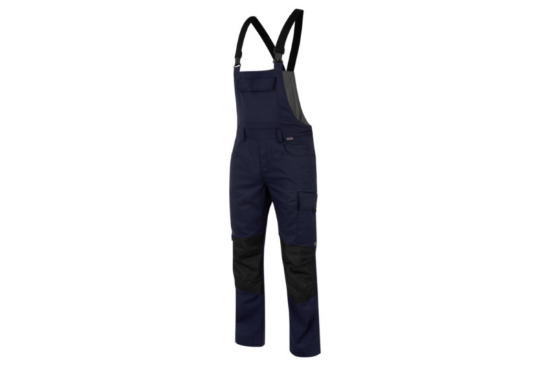 Slika DELOVNE HLAČE Z NARAMNICAMI-STAR CP250-TEMNO MODRA/SIVA-MODYF-52