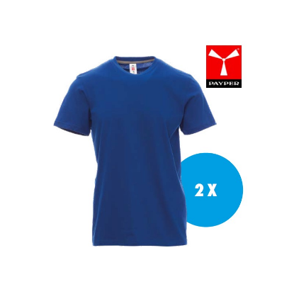 Slika 2 x kratka majica Sunset 3XL, kraljevo modra