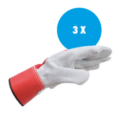 Slika 3 x delovne rokavice, usnjene