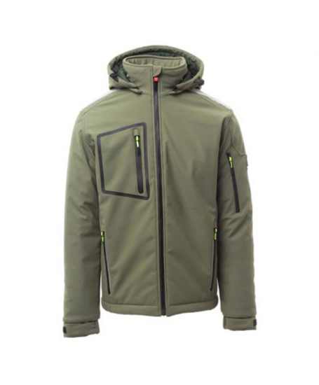 Slika ZIMSKA DELOVNA JAKNA SOFTSHELL STREAM-VOJAŠKO ZELENA-M