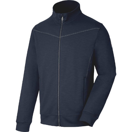 Slika DELOVNI PULOVER NA ZADRGO STRETCH X-TEMNO MODER-2XL